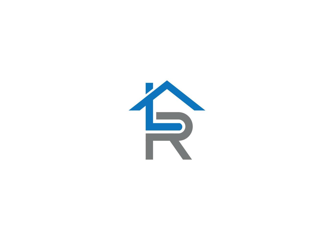 lr letter logo-ontwerp met creatief modern vectorpictogram embleem vector