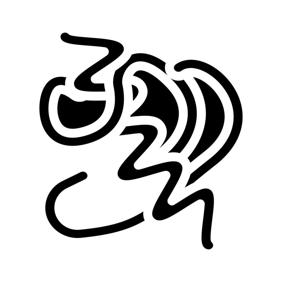 arthrospira plantesis zeewier glyph pictogram vectorillustratie vector