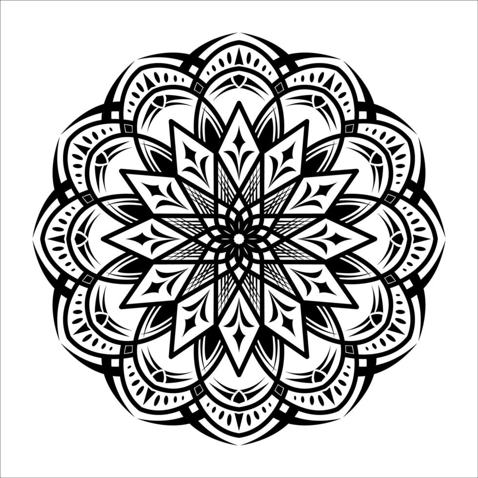 mandala vector zwart en wit vintage ornament 05