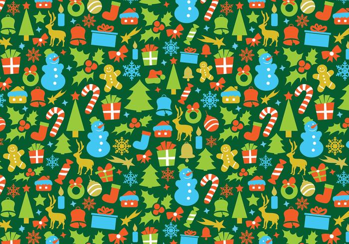 Retro Kerstmis Vector Patroon