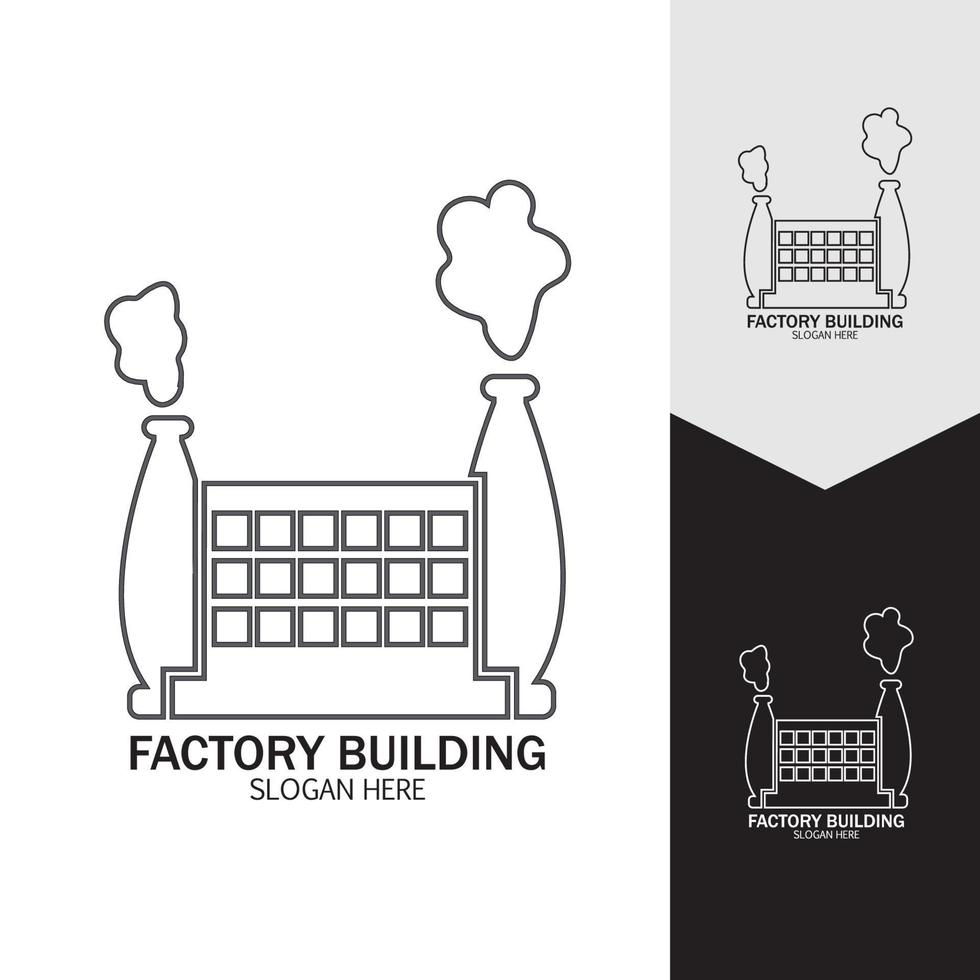 fabrieksgebouw iconen vector