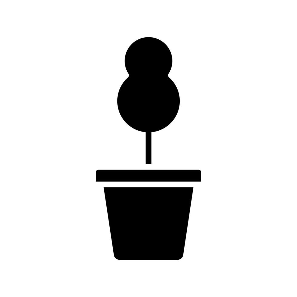 plant in een pot pictogram vector