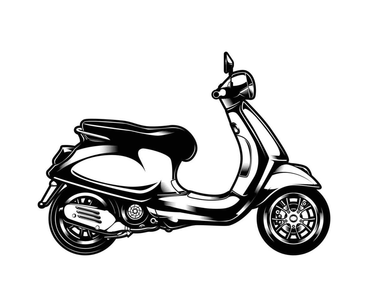 moderne motorfiets matic vector illustratie ontwerp