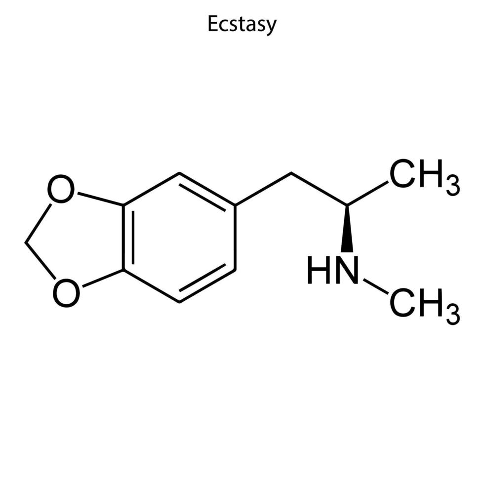 skeletformule van chemisch element vector