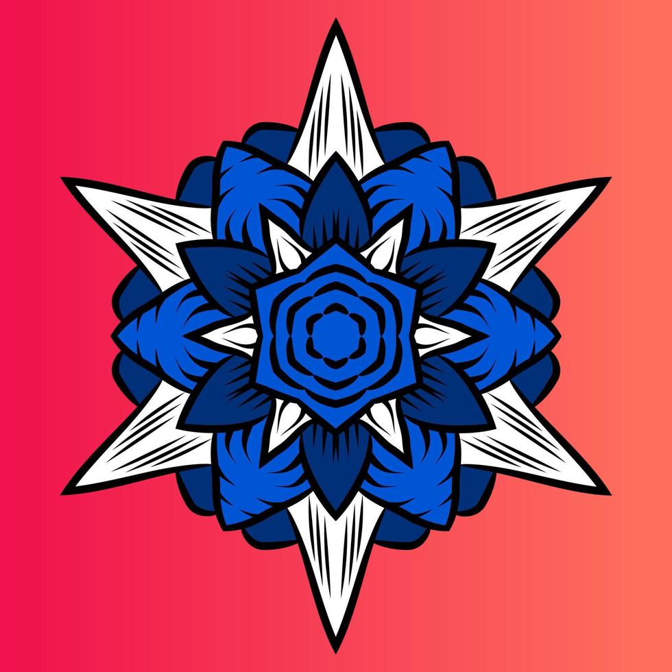 mandala vectorillustratie. vector hand getekend circulaire decoratief element. voor achtergrondobject, flyerobject, elementobject