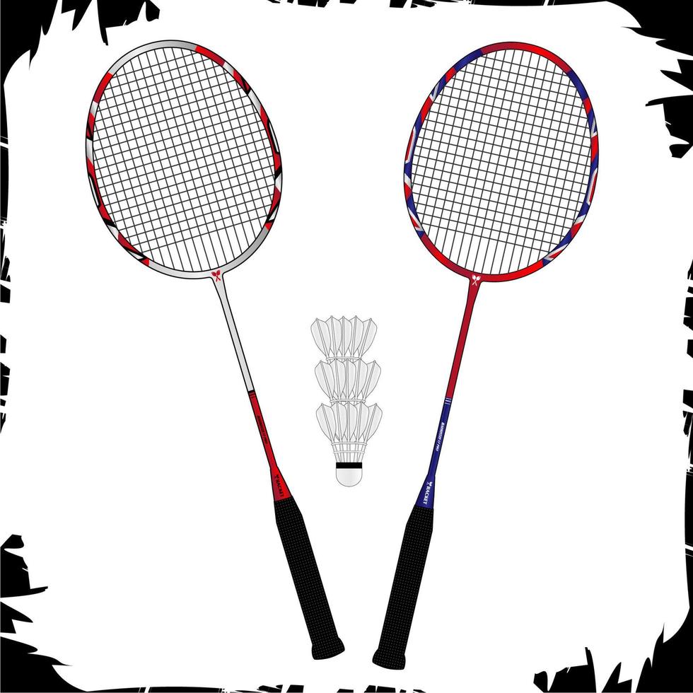 vector objecten illustratie shuttles racket fullcolor