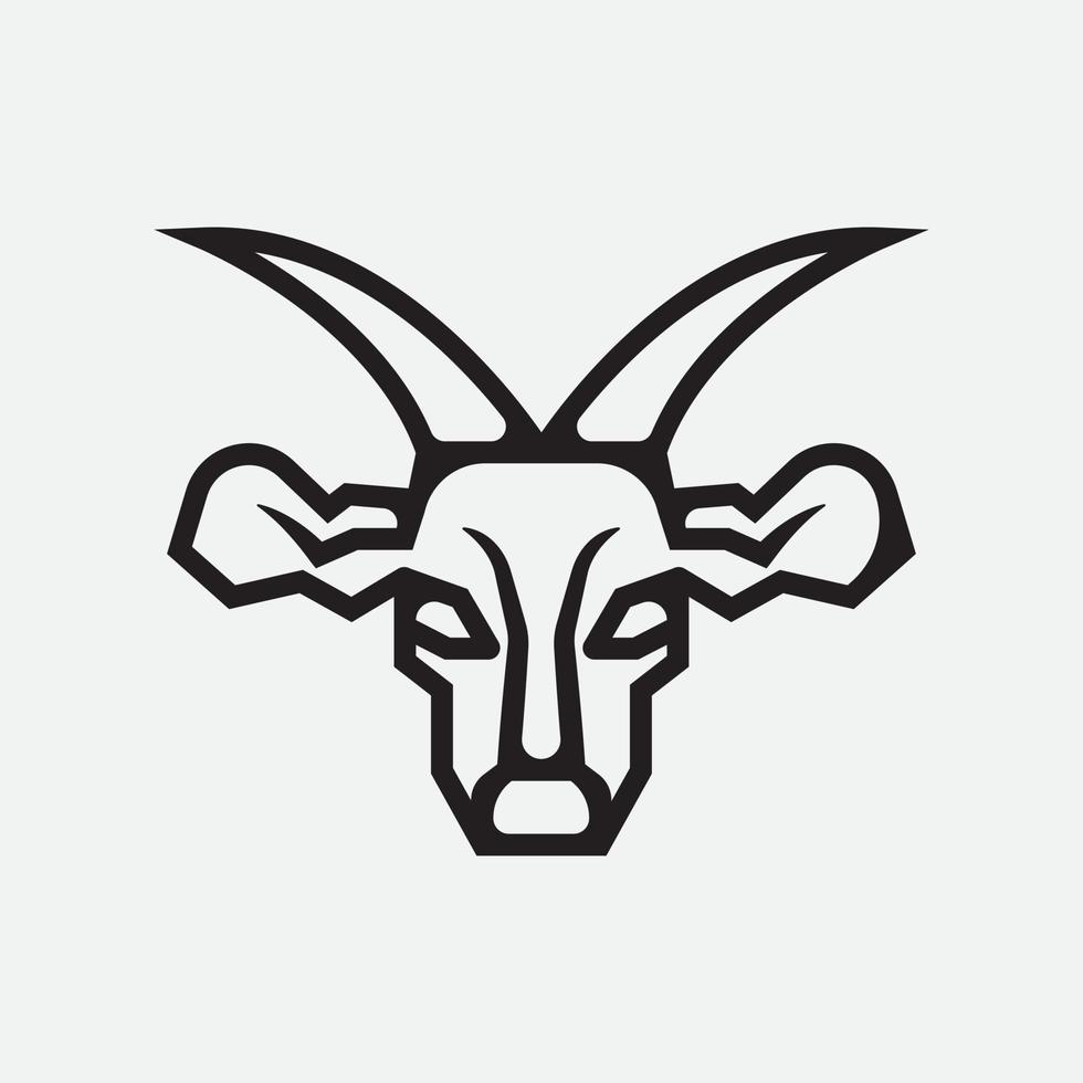 schapen hoofd tattoo logo concept vector