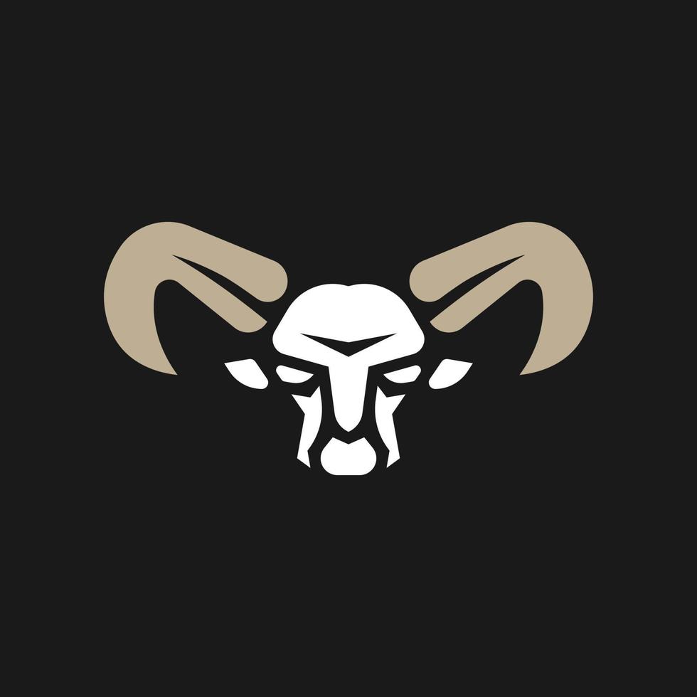 dier geit hoofd silhouet logo concept vector