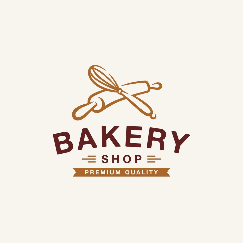 bakkerij winkel logo ontwerpsjabloon. vector