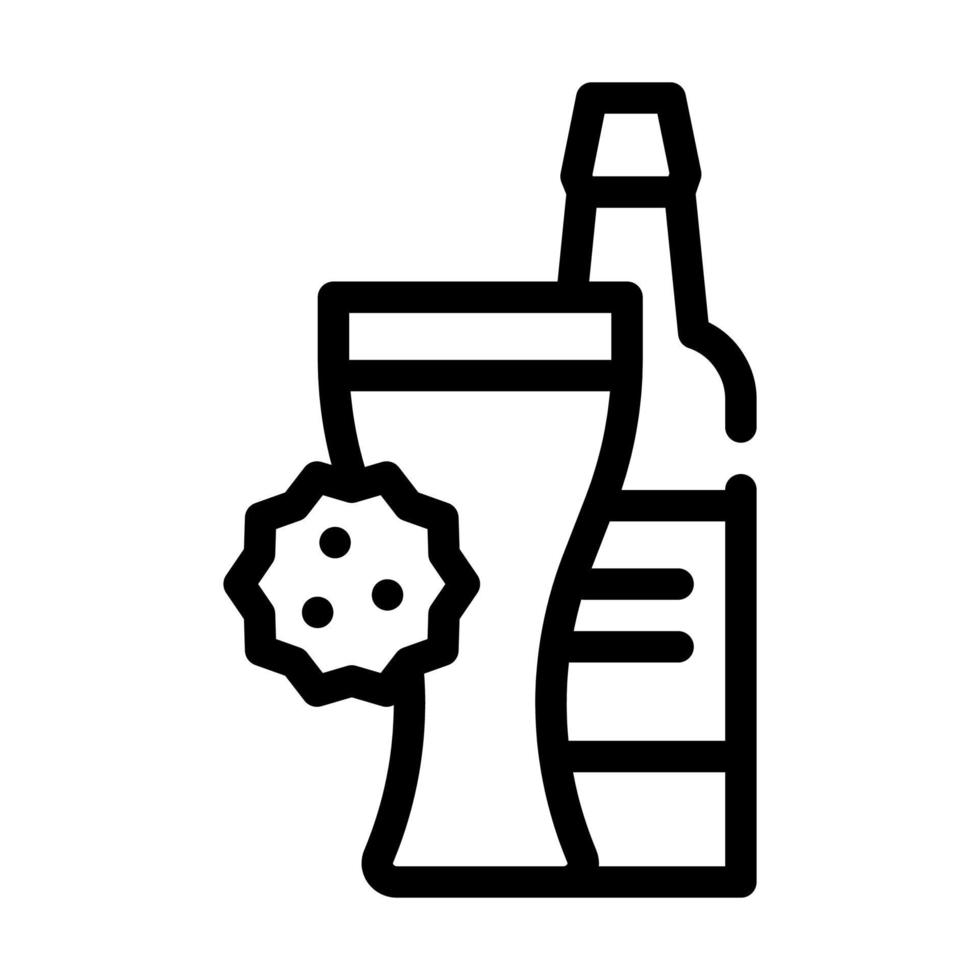 alcohol allergie lijn pictogram vectorillustratie plat vector