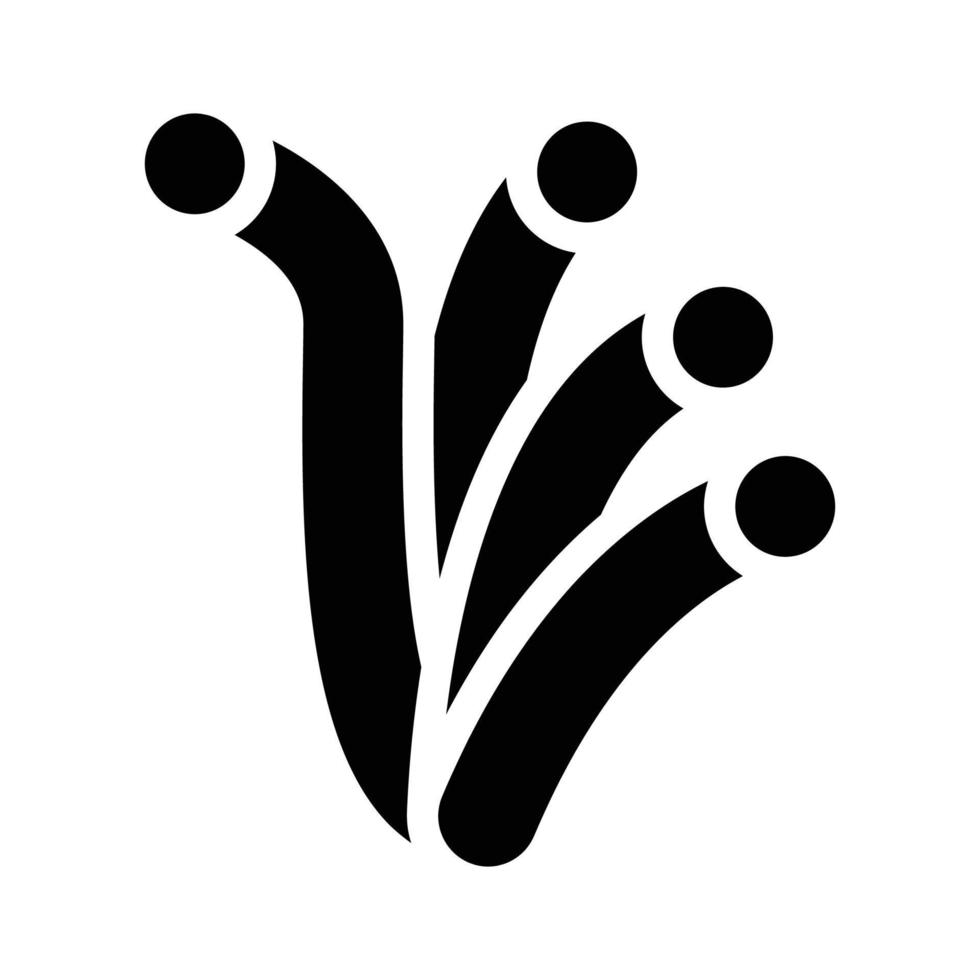 koraal buis vorm glyph pictogram vectorillustratie vector