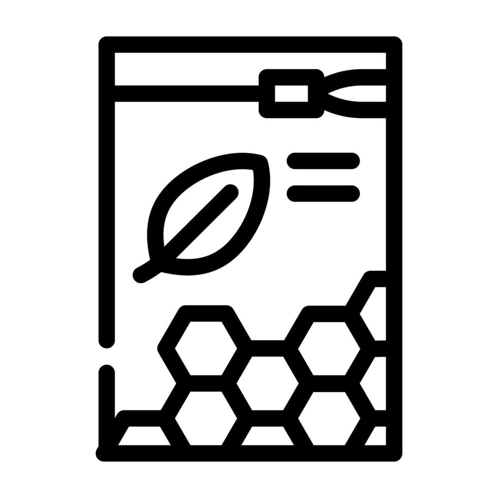 biologische witte bijenwas pellets lijn pictogram vectorillustratie vector