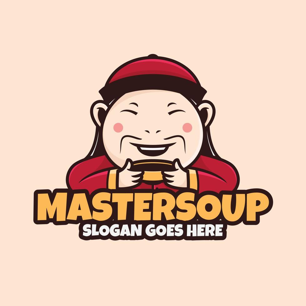 logo mascotte soep vector cartoon