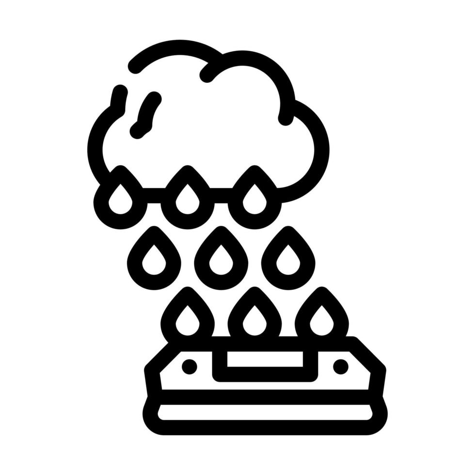 regensensor lijn pictogram vectorillustratie zwart vector