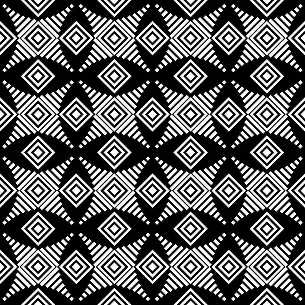 zwart wit bloemen geometrisch stoffenpatroon vector