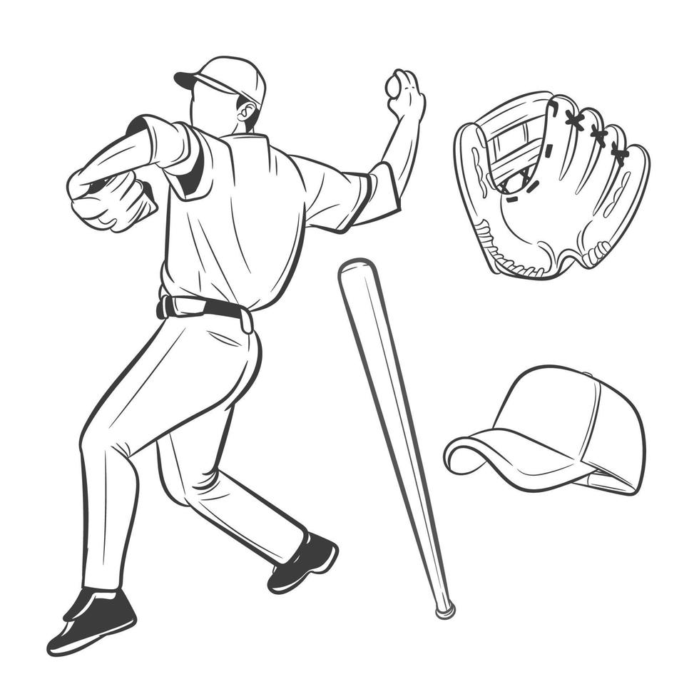 honkbal vectorillustratie vector