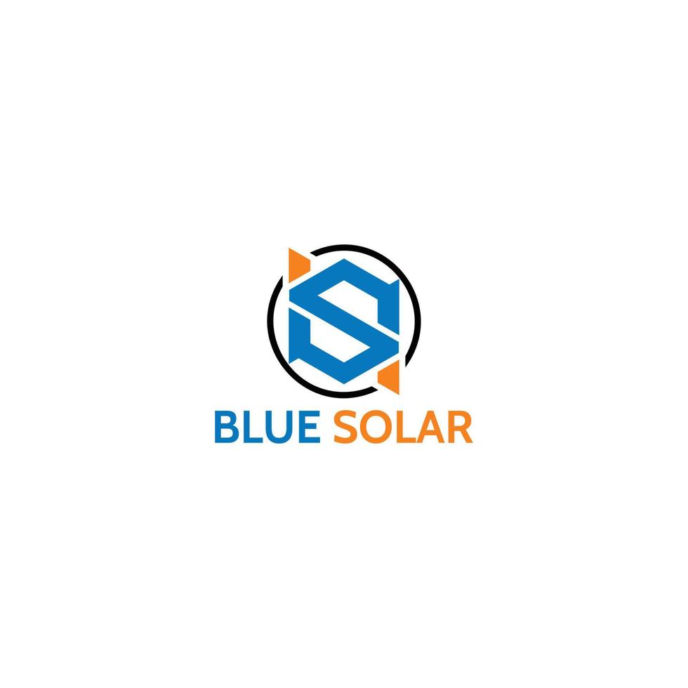 abstracte beginletter b en s-logo in blauwe kleur geïsoleerd op witte achtergrond toegepast voor residentiële zonne-energie bedrijfslogo ook geschikt voor de merken of bedrijven met de initiële naam bs of sb vector