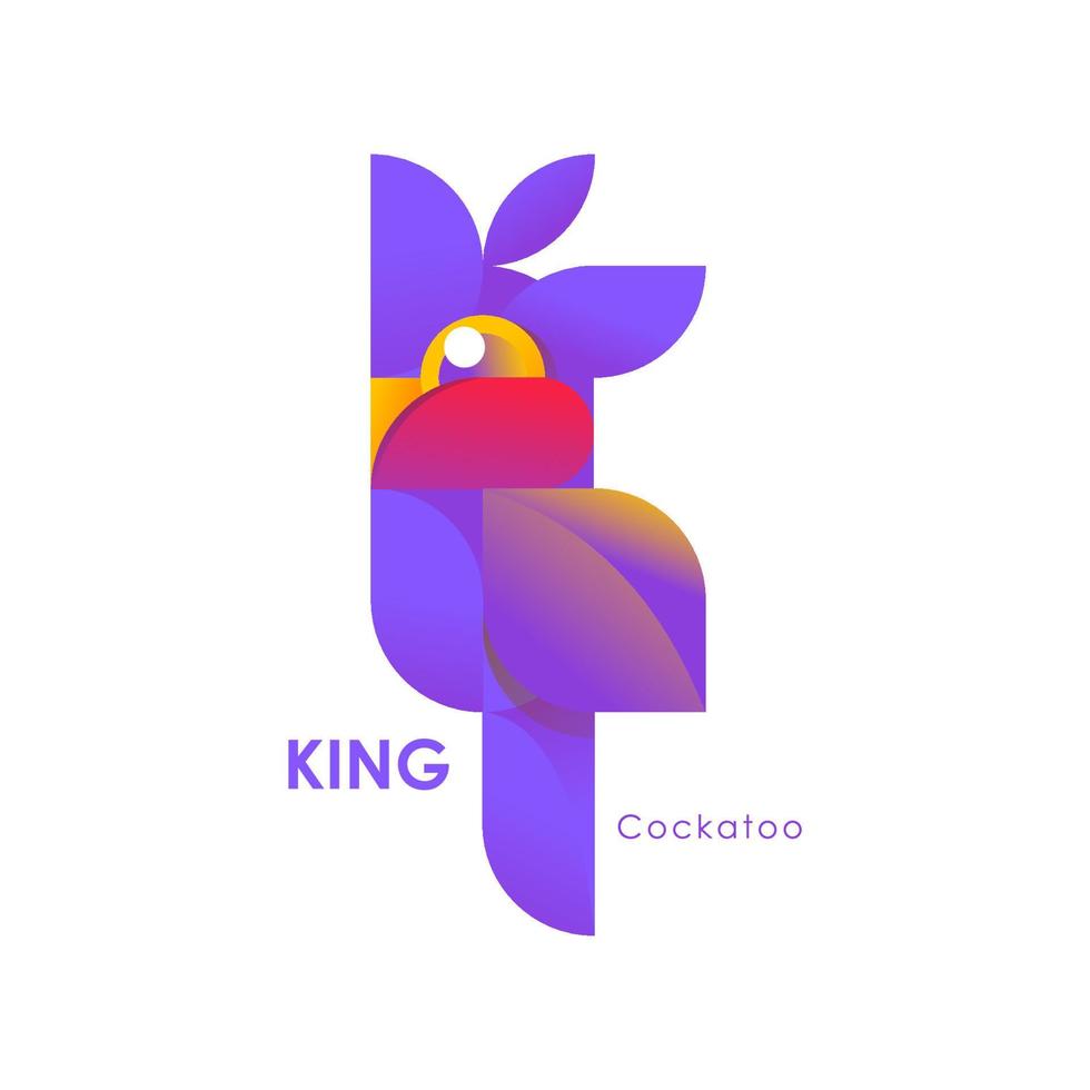 metrisch vogellogo koning kaketoemetrisch vector