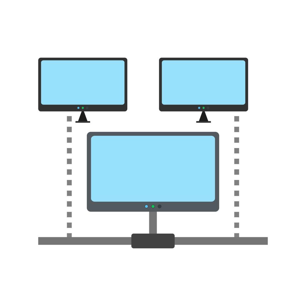 verbonden systemen ii lijnpictogram vector