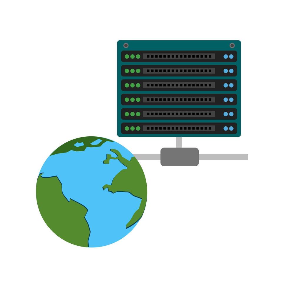 wereld data lijn icoon vector