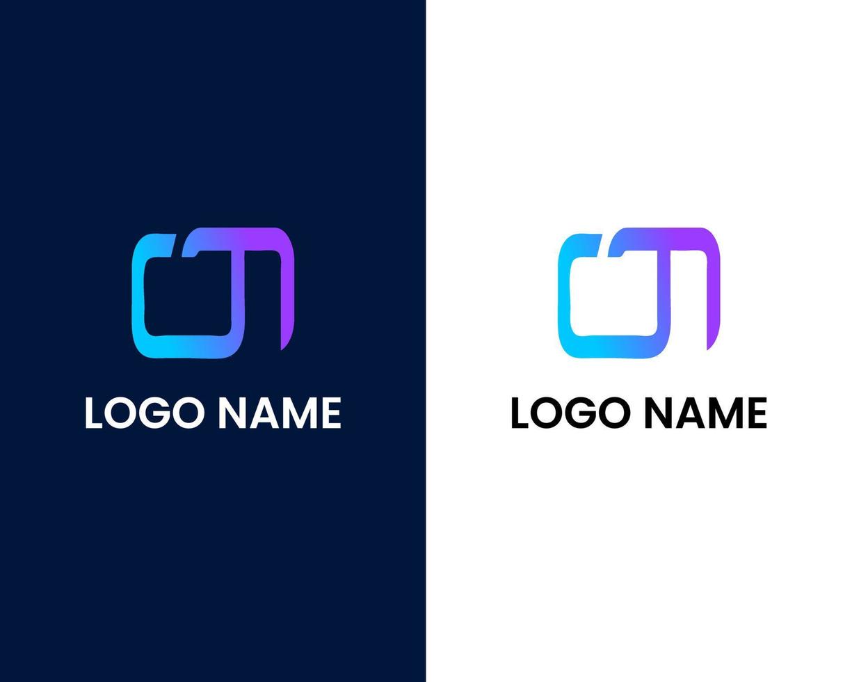 letter o en t creatief modern logo ontwerpsjabloon vector