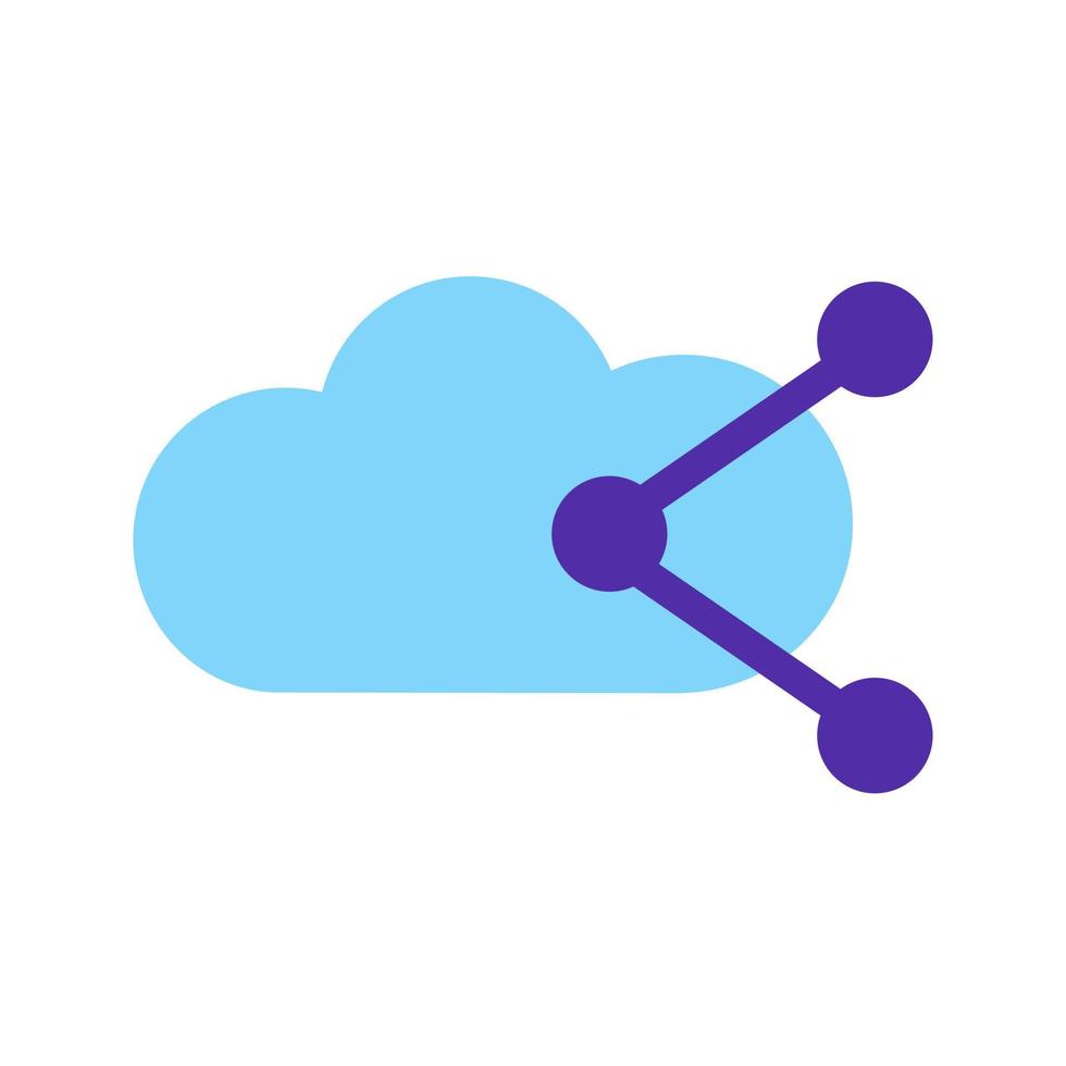 pictogram gedeelde cloudlijn vector