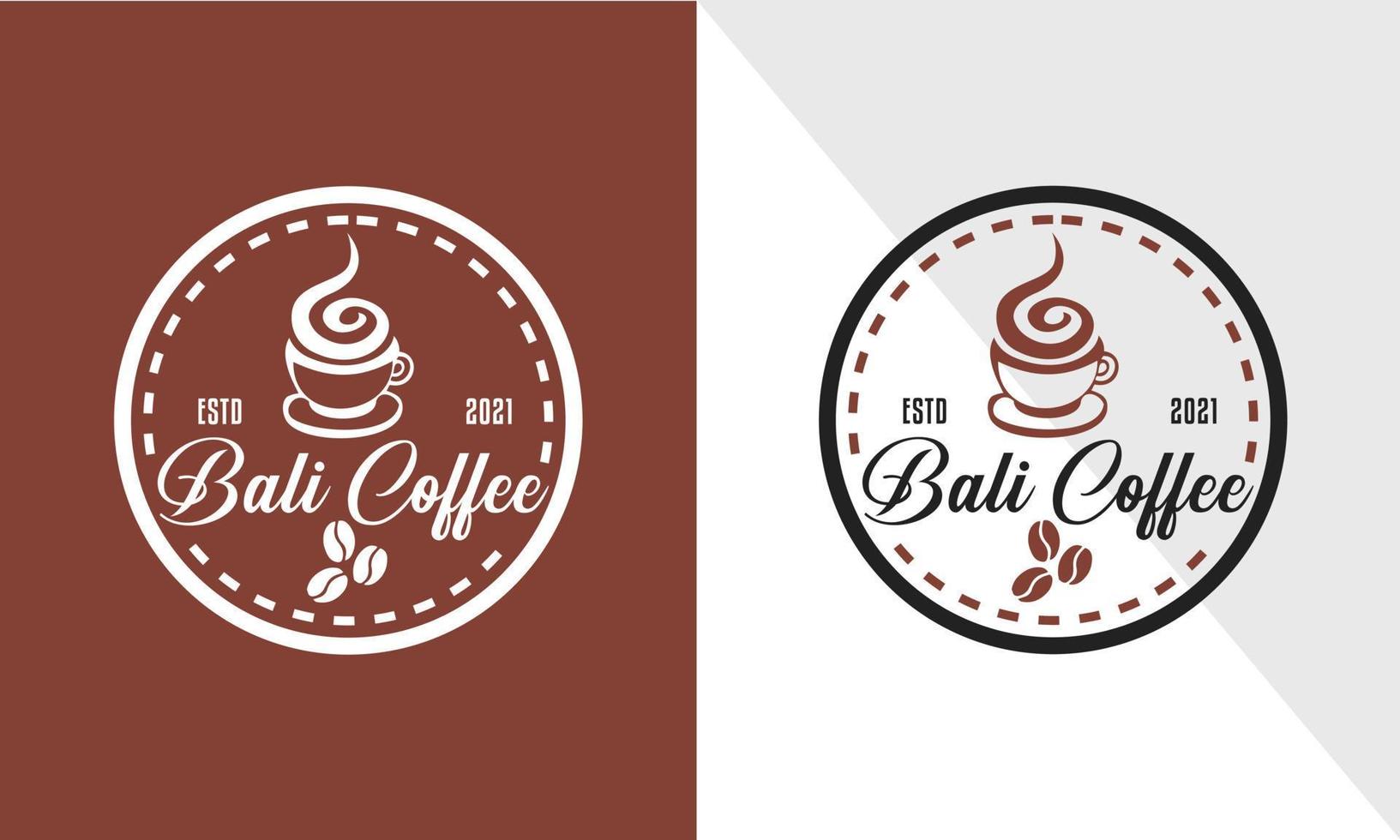 koffie logo vector sjabloon ontwerpelement. logotypes-collectie voor coffeeshops, cafés en restaurants. vectorillustratie. hipster en retro-stijl. ontwerp vector