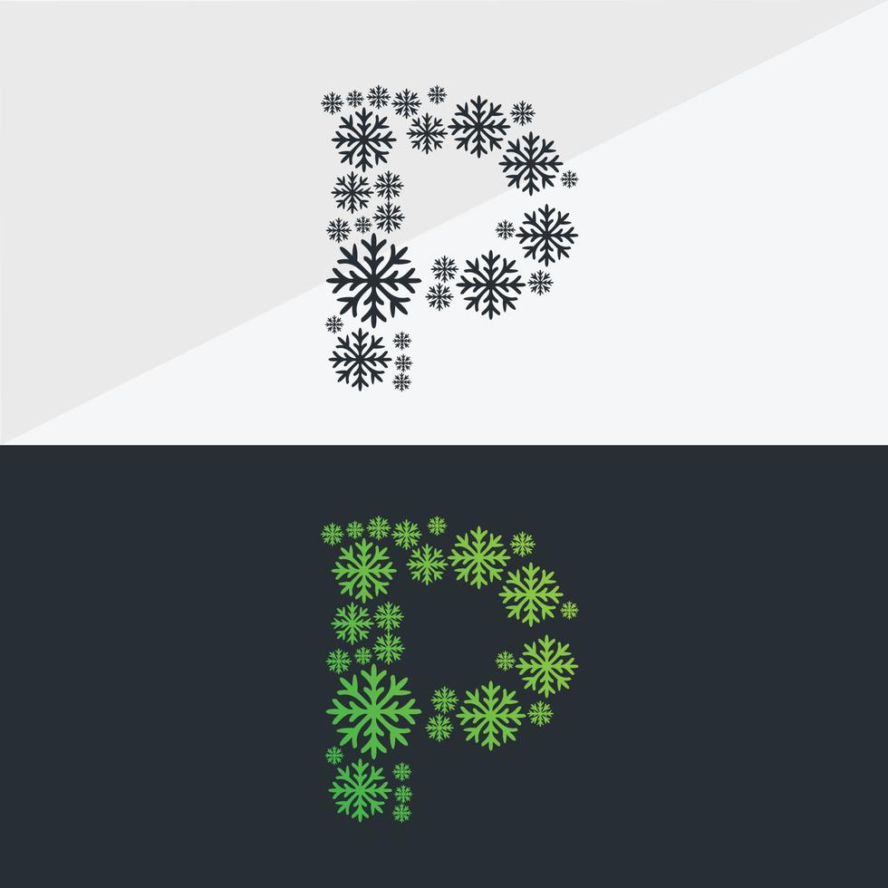 sneeuwvlok alfabet vector ontwerp kerst pictogram logo sneeuw sneeuwvlok eenvoudige kleur lijn pictogrammen sneeuw vector