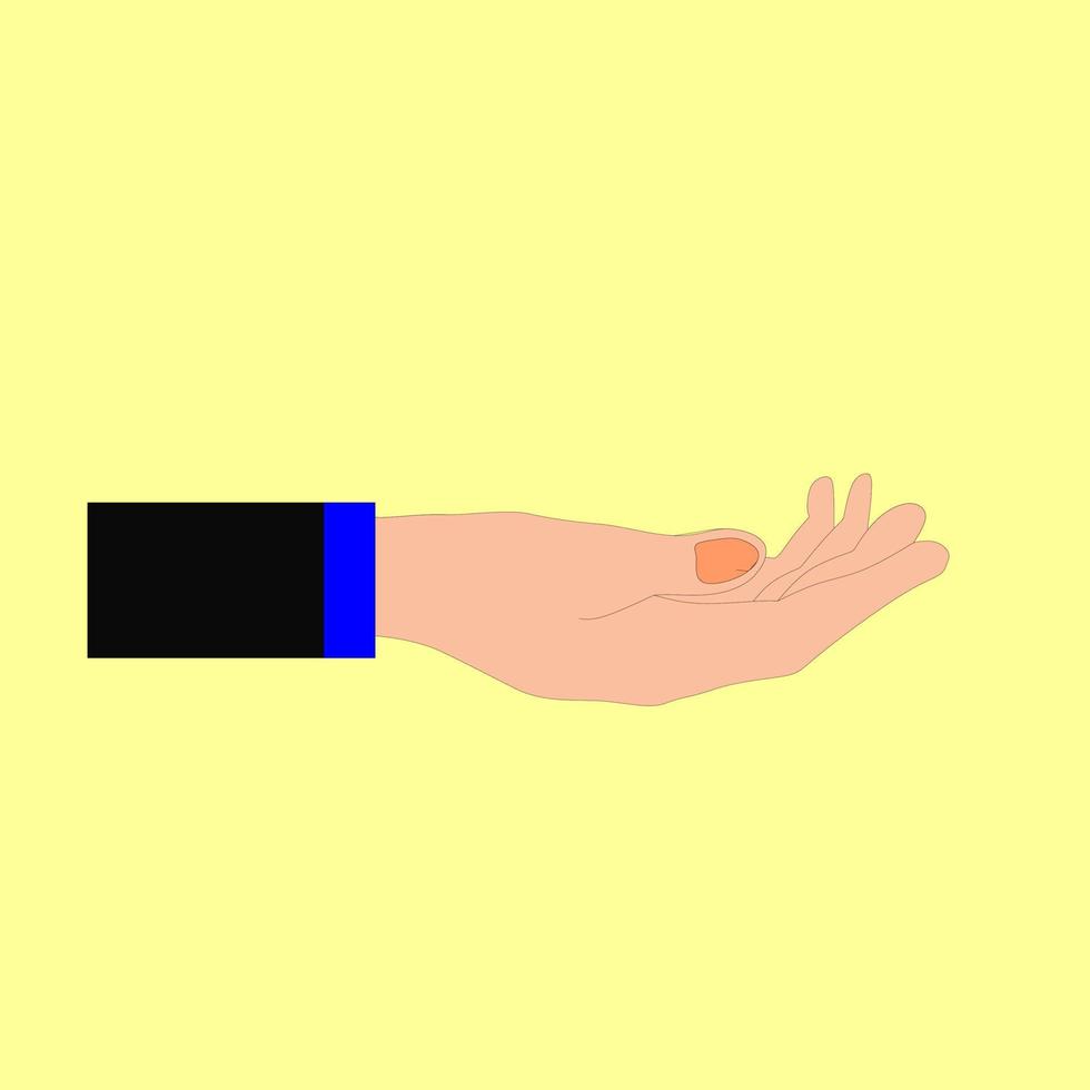 hand met vectorillustratie vector