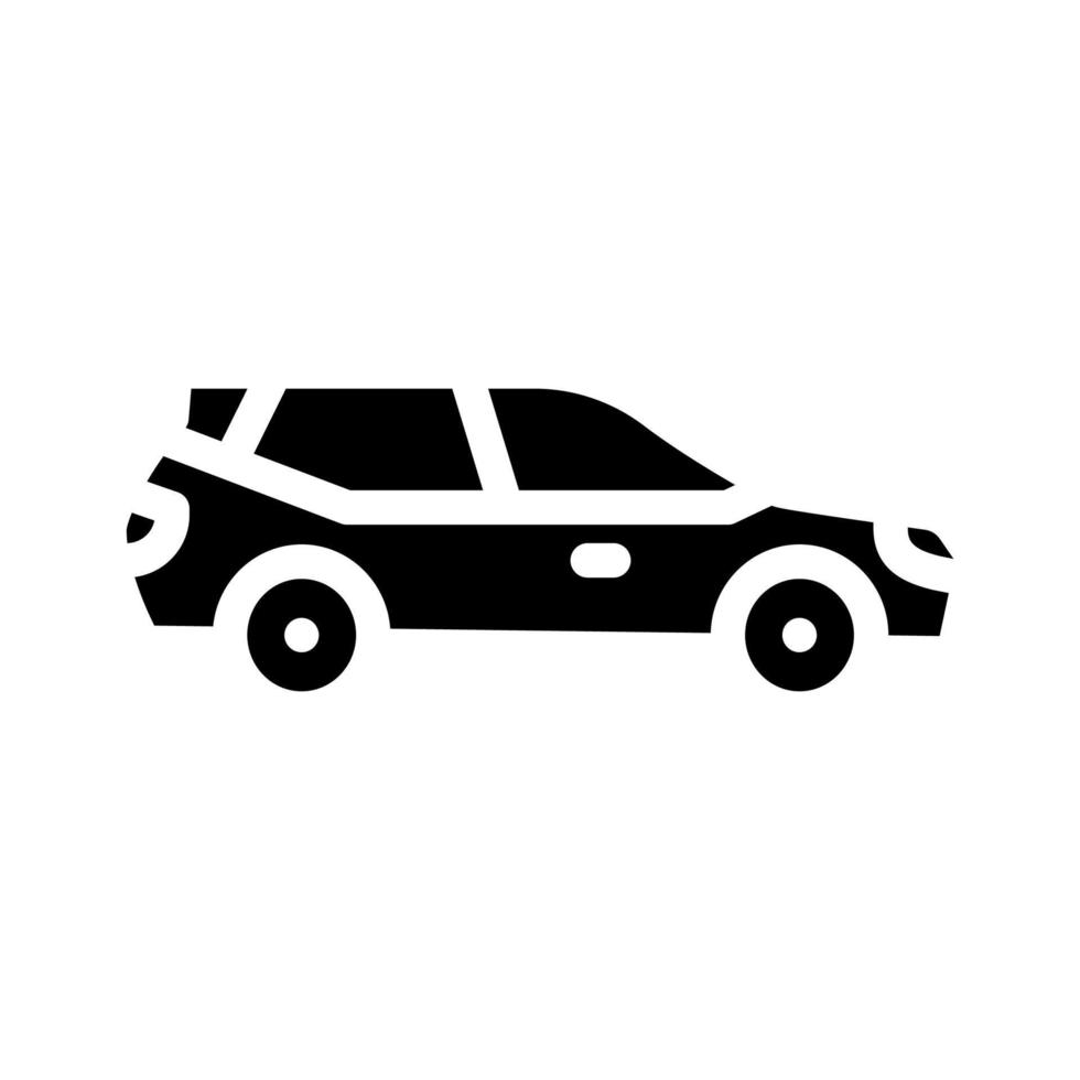 auto vervoer glyph pictogram vectorillustratie vector