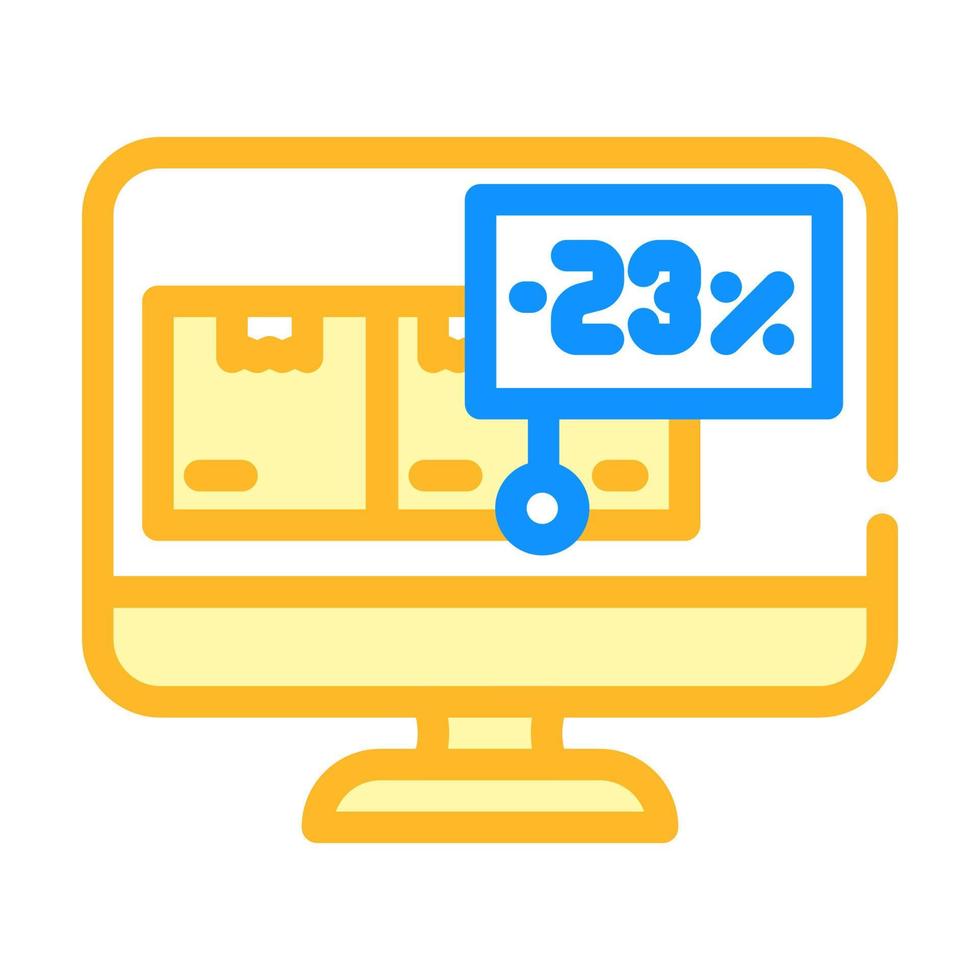 korting groothandel kleur pictogram vectorillustratie vector