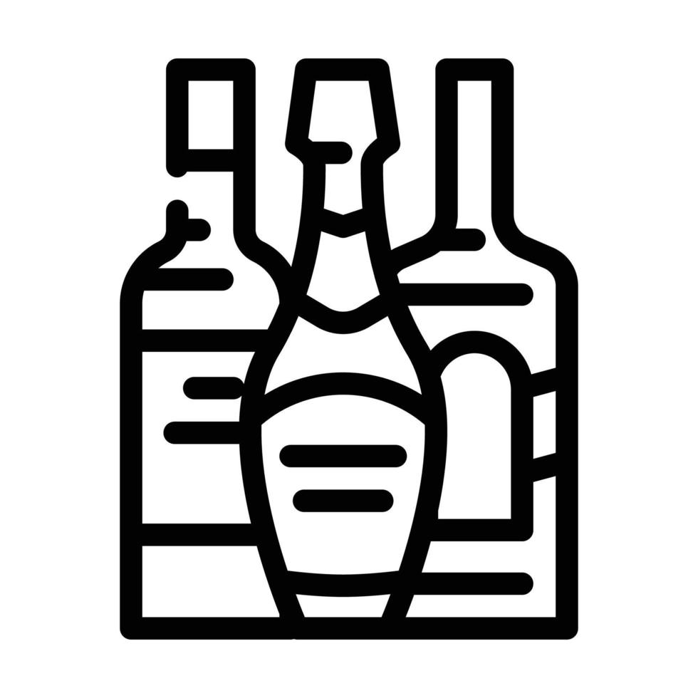 alcohol drinken afdeling lijn pictogram vectorillustratie vector