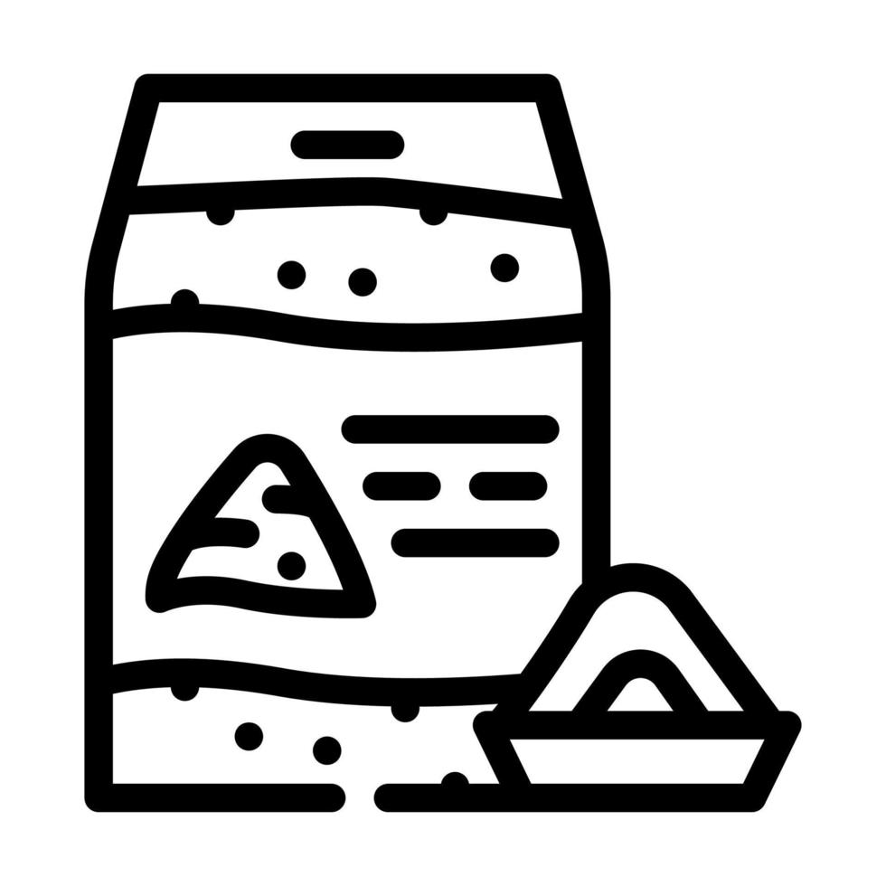 notenmeel glutenvrij lijn pictogram vectorillustratie vector