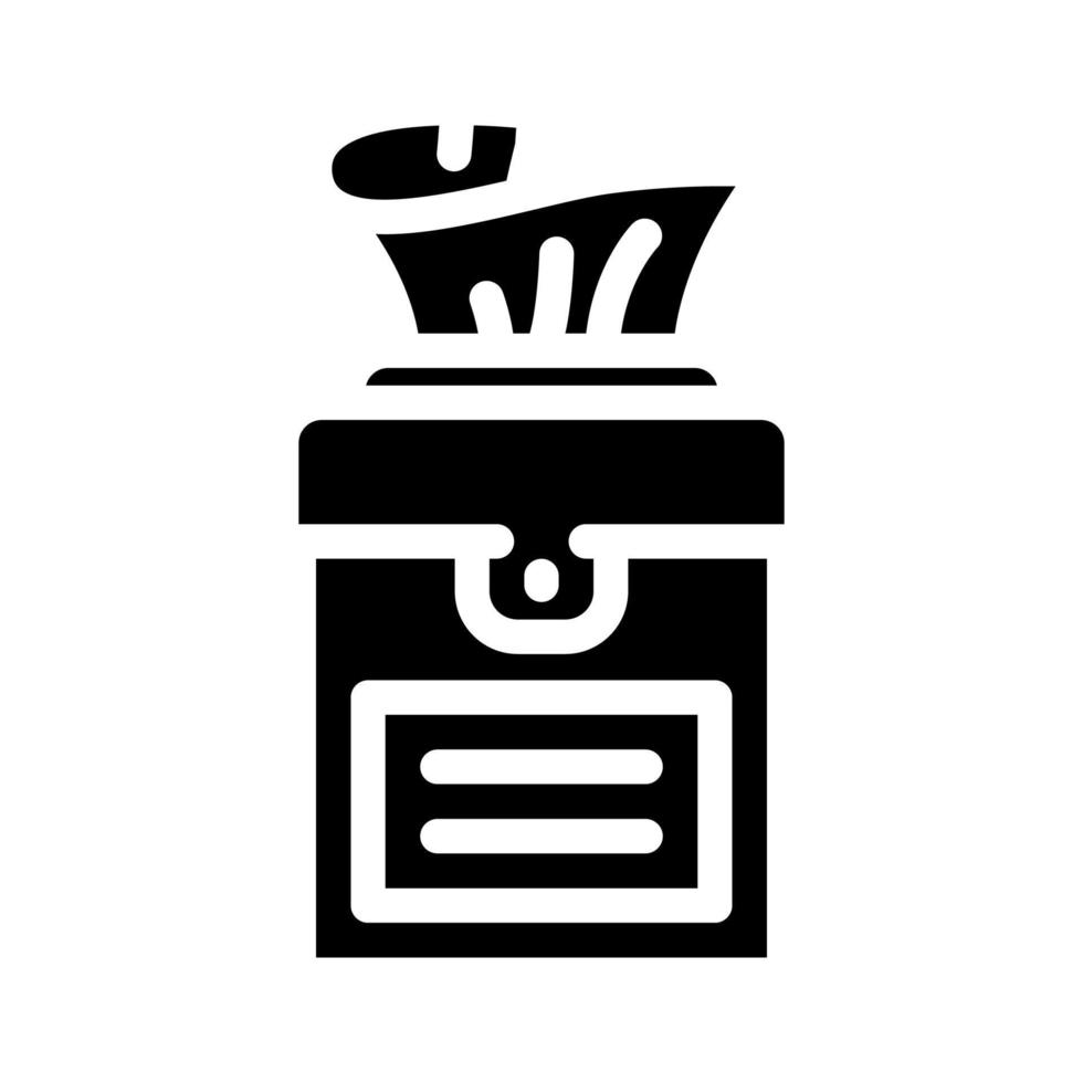 pot servetten glyph pictogram vectorillustratie vector