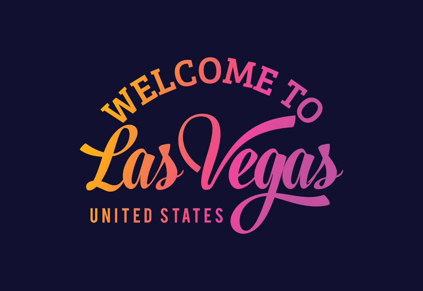 welkom bij las vegas word tekst creatieve lettertype ontwerp illustratie. welkom teken vector