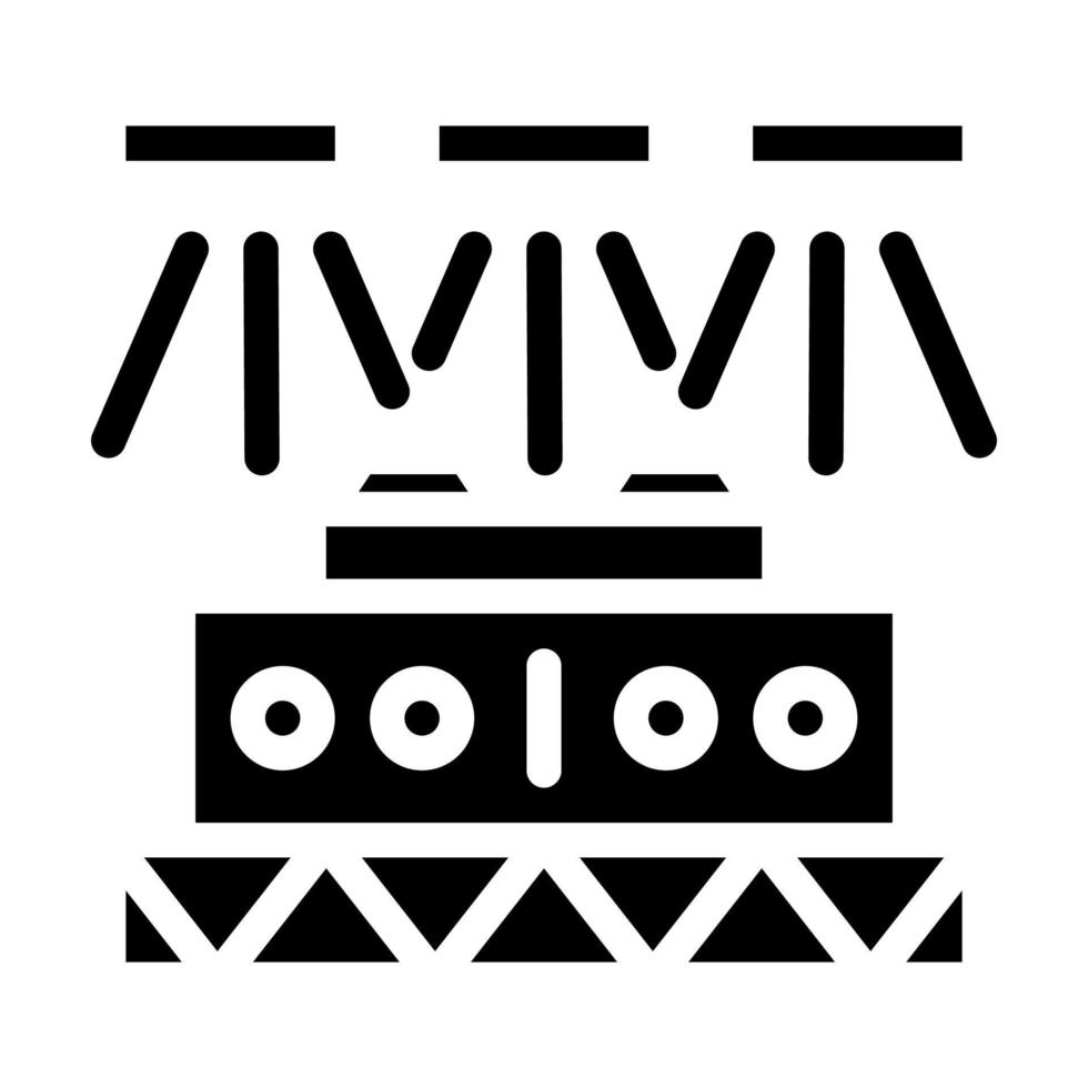 dj console glyph pictogram vector illustratie teken