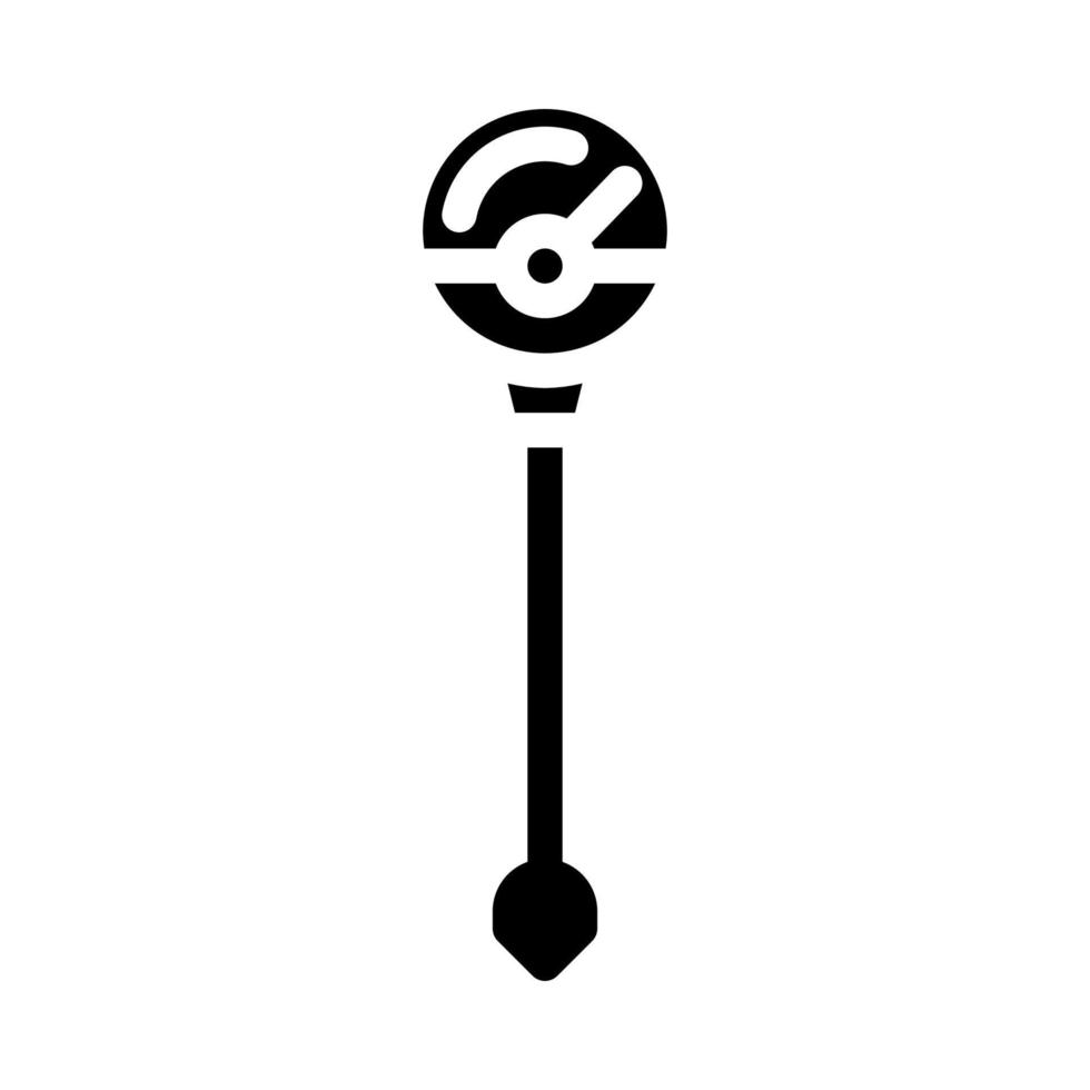 bodem thermometer compost glyph pictogram vectorillustratie vector