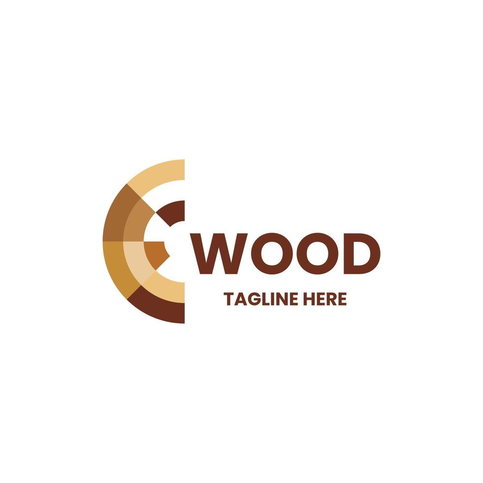 abstracte kunst houten vloeren logo ontwerp vector