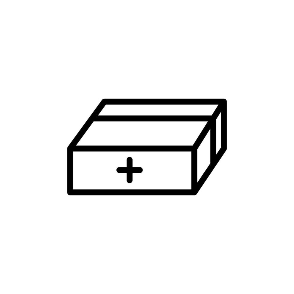 illustratie vectorafbeelding van eerste hulp medische doos vector