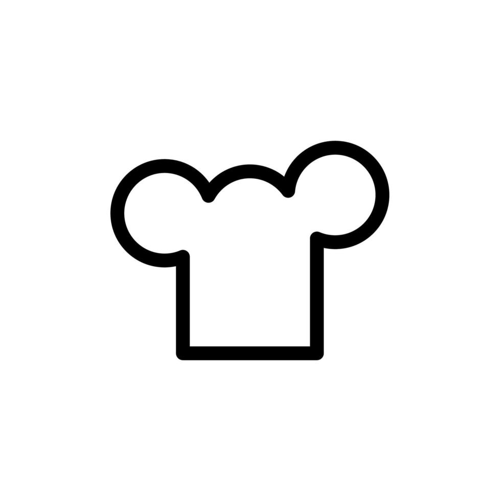 illustratie vectorafbeelding van chef-kok hoed icon vector