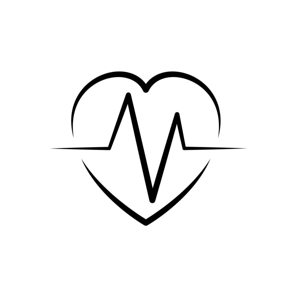 illustratie vectorafbeelding van hart pulse icon vector