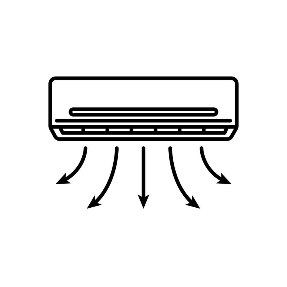 illustratie vectorafbeelding van airconditioner pictogrammalplaatje vector