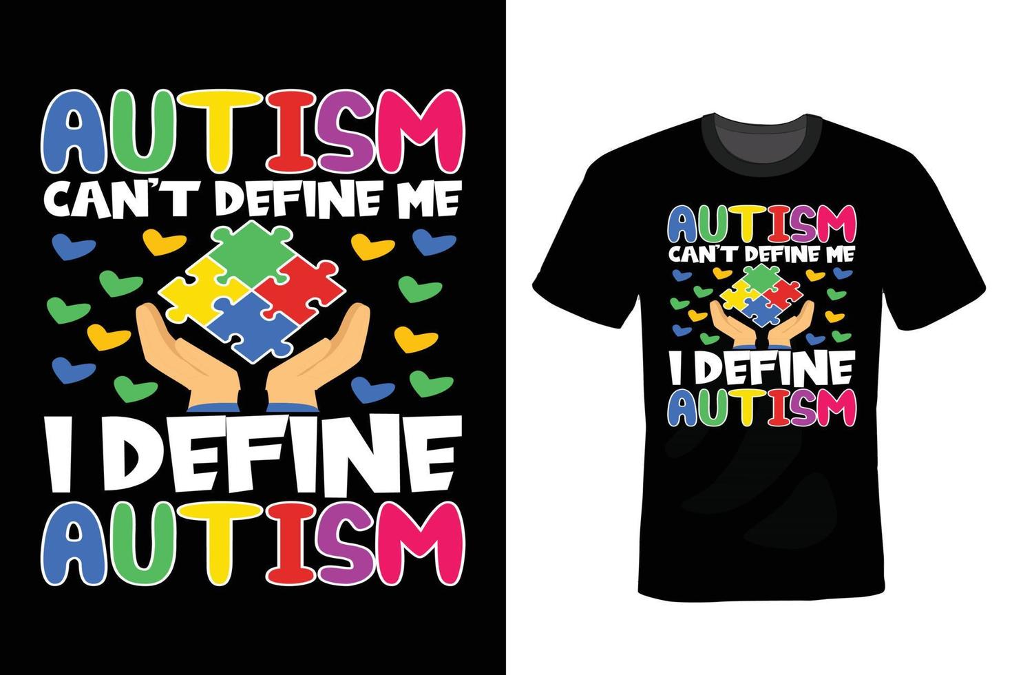 autisme t-shirtontwerp, vintage, typografie vector