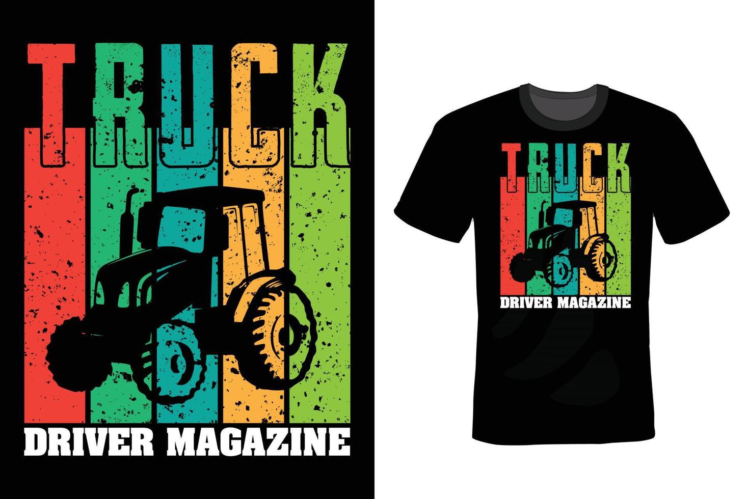 vrachtwagen t-shirt ontwerp, vintage, typografie vector