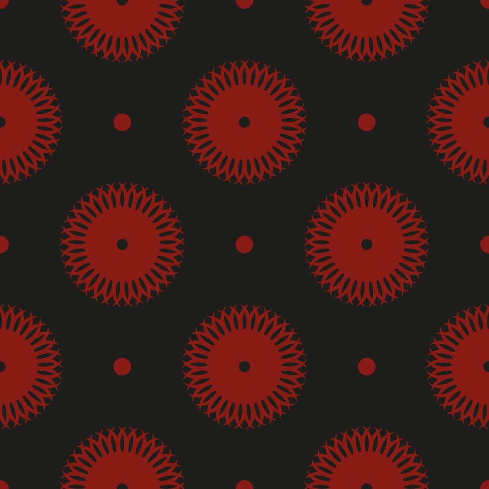 chinese zwarte en rode abstracte naadloze vector achtergrond. Indiase bloemenelement. grafisch ornament voor behang, stof, verpakking, verpakking.