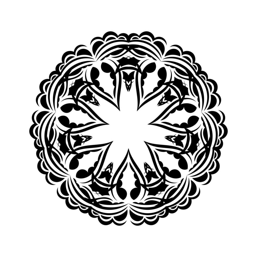 decoratieve ornamenten in de vorm van een bloem. mandala goed voor tatoeages, prenten en ansichtkaarten. vector illustratie