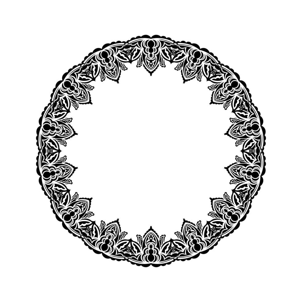 decoratieve ornamenten in de vorm van een bloem. mandala goed voor tatoeages, prenten en ansichtkaarten. geïsoleerd op een witte achtergrond. vector illustratie