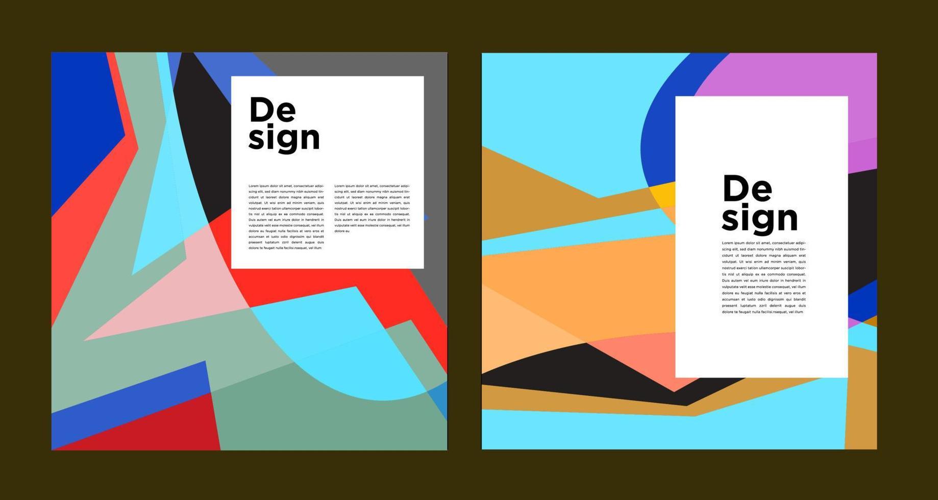 vector kleurrijke abstracte geometrische en curve voor banner social media template