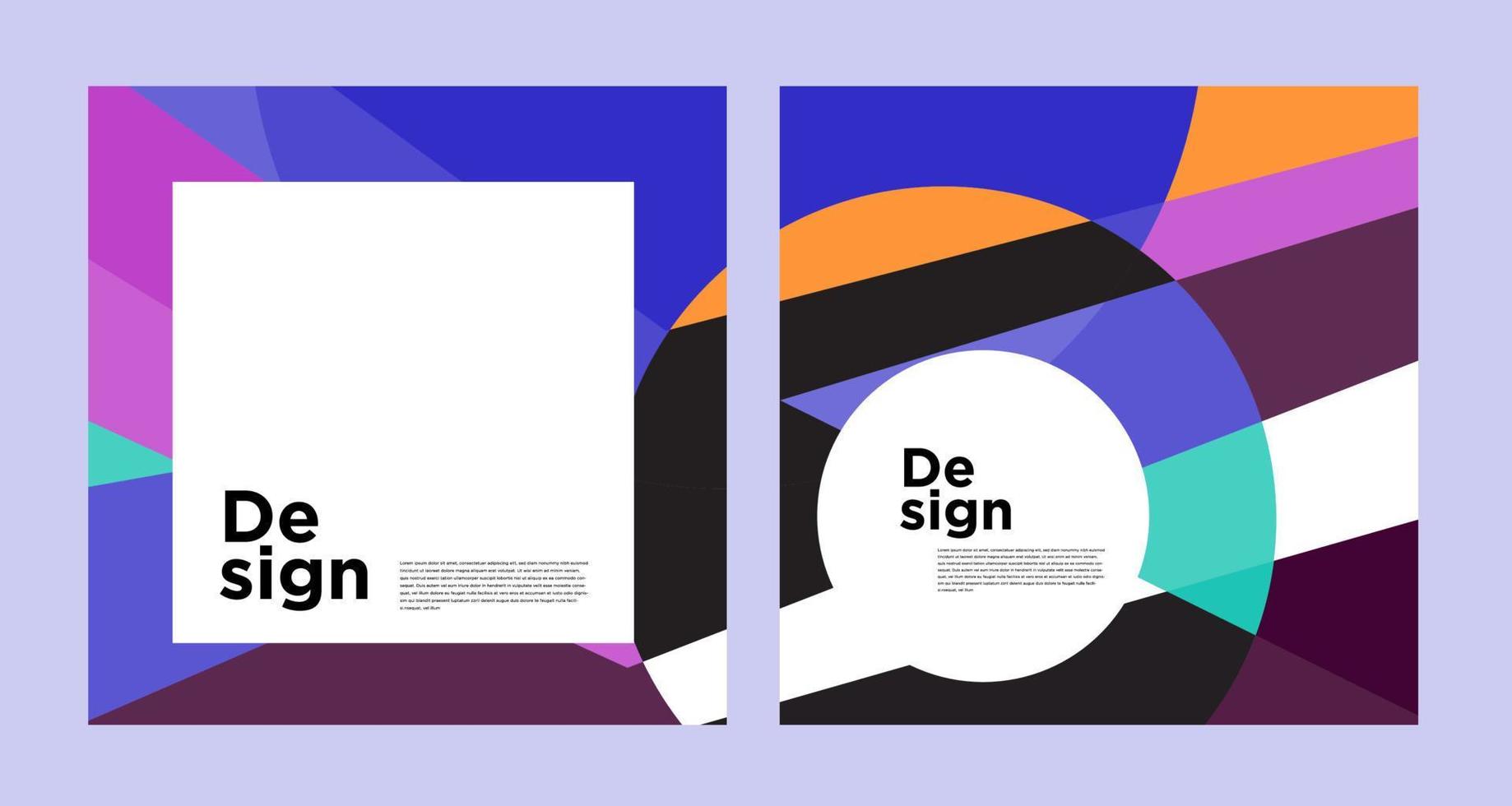 vector kleurrijke abstracte geometrische en curve voor banner social media template