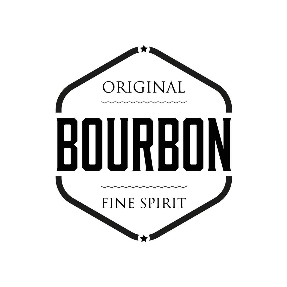 originele bourbon vintage teken stempel vector